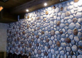Декоративный искусственный камень "Голыш" - интерьер